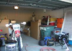 before custom garage flooring