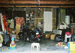 before custom garage cabinet installation 