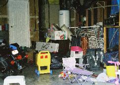 before custom garage storage installation