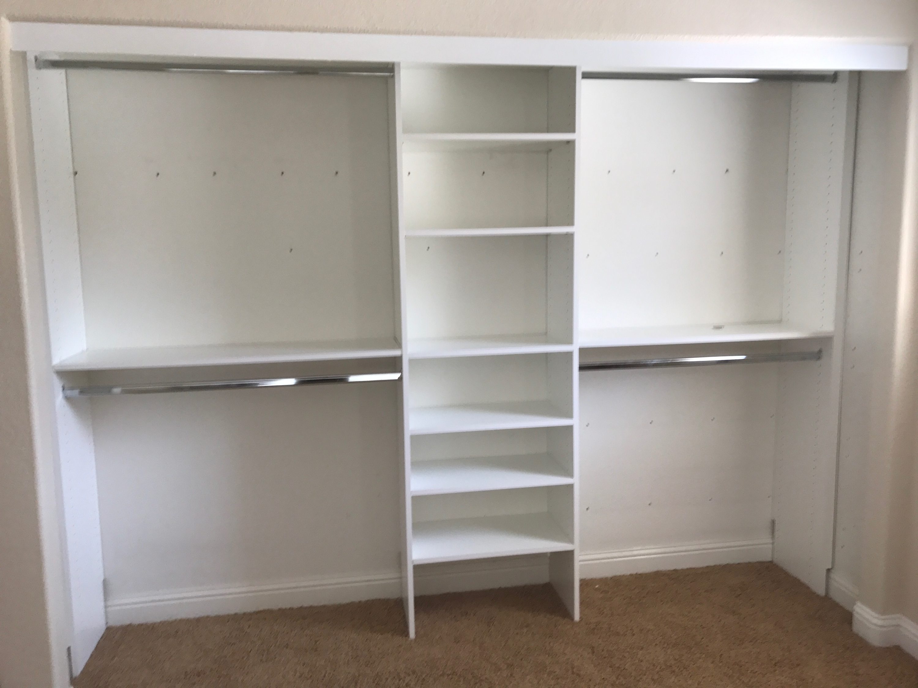 Custom closet shelving and organizer build